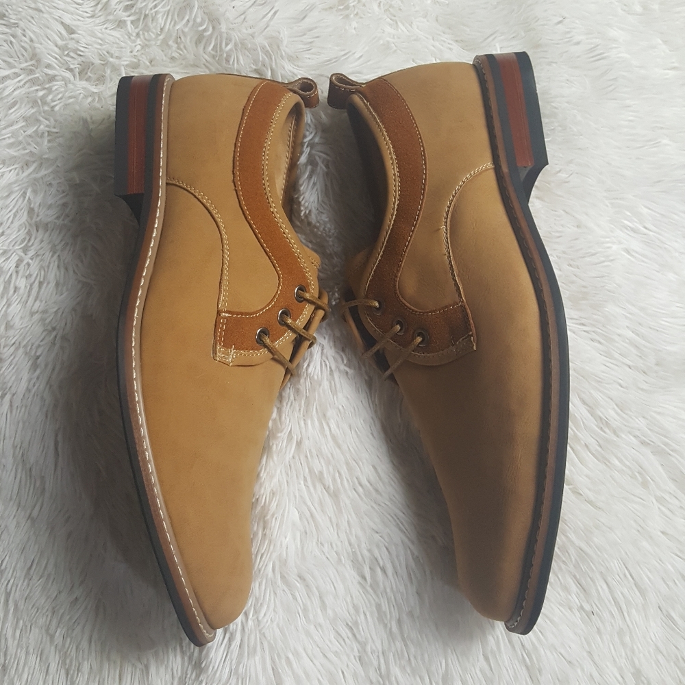 Ferro Aldo Tan Oxford Dress Shoes - Picture 5 of 8